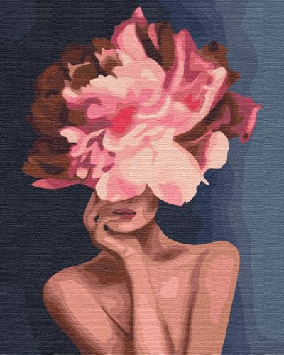 Artnapi Malen nach Zahlen Erwachsene mit Rahmen | DIY Handgemalt | Blume der Eleganz | Kit für Anfänger und Erwachsene | Set inklusive Acrylfarben & Pinsel | 40x50cm Leinwand | Ideal als Geschenk von Artnapi
