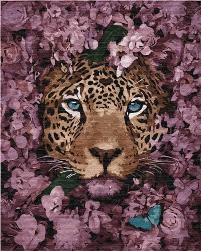 Artnapi Malen nach Zahlen Erwachsene mit Rahmen | DIY Handgemalt | Leopard in Blumen | Kit für Anfänger und Erwachsene | Set inklusive Acrylfarben & Pinsel | 40x50cm Leinwand | Ideal als Geschenk Artnapi Malen nach Zahlen Erwachsene mit Rahmen | DIY Handgemalt | Leopard in Blumen | Kit für Anfänger und Erwachsene | Set inklusive Acrylfarben & Pinsel | 40x50cm Leinwand | Ideal als Geschenk von Artnapi