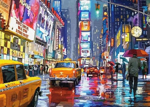 Artnapi Malen nach Zahlen Erwachsene mit Rahmen | DIY Handgemalt | Nacht in New York | Kit für Anfänger und Erwachsene | Set inklusive Acrylfarben & Pinsel | 40x50cm Leinwand | Ideal als Geschenk Artnapi Malen nach Zahlen Erwachsene mit Rahmen | DIY Handgemalt | Nacht in New York | Kit für Anfänger und Erwachsene | Set inklusive Acrylfarben & Pinsel | 40x50cm Leinwand | Ideal als Geschenk von Artnapi