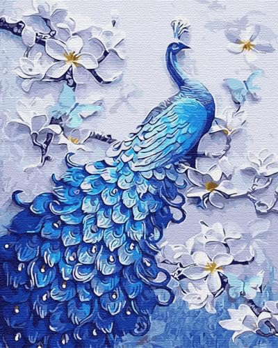 Artnapi Malen nach Zahlen Erwachsene mit Rahmen | DIY Handgemalt | Tiere - Schöner Pfau | Kit für Anfänger und Erwachsene | Set inklusive Acrylfarben & Pinsel | 40x50cm Leinwand | Ideal als Geschenk Artnapi Malen nach Zahlen Erwachsene mit Rahmen | DIY Handgemalt | Tiere - Schöner Pfau | Kit für Anfänger und Erwachsene | Set inklusive Acrylfarben & Pinsel | 40x50cm Leinwand | Ideal als Geschenk von Artnapi