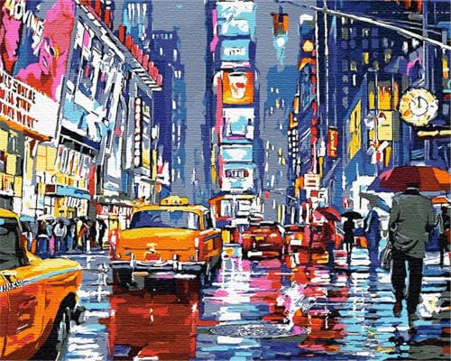 Artnapi Malen nach Zahlen Erwachsene mit Rahmen | DIY Handgemalt | Times Square New York | Kit für Anfänger und Erwachsene | Set inklusive Acrylfarben & Pinsel | 40x50cm Leinwand | Ideal als Geschenk Artnapi Malen nach Zahlen Erwachsene mit Rahmen | DIY Handgemalt | Times Square New York | Kit für Anfänger und Erwachsene | Set inklusive Acrylfarben & Pinsel | 40x50cm Leinwand | Ideal als Geschenk von Artnapi