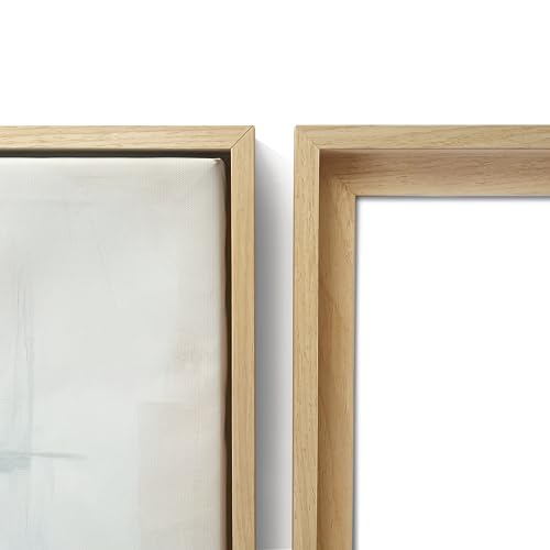 Artnova Schwebe-Leinwand 30 x 30 cm (Holzfarbe) - Holzrahmen montiert mit Aufhängeset - Stabiler Rahmen aus Kiefernholz für Wandbilder - Elegantes Design von Artnova