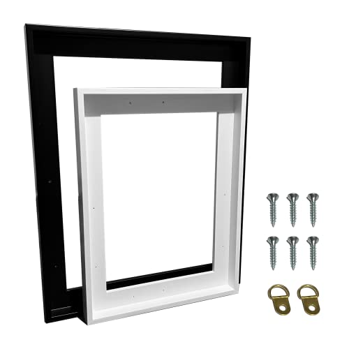 Artnova Schwebender Leinwandrahmen 50 x 70 cm (schwarz) – Holzrahmen montiert mit Aufhängeset im Lieferumfang enthalten – Robuster Rahmen aus Kiefernholz für die Präsentation von Bildern an der Wand – von Artnova