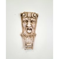 Großes 26 "Verziertes Vintages Grünes Männergesicht-Gothic Mythical Art # 10001 von ArtofHistory