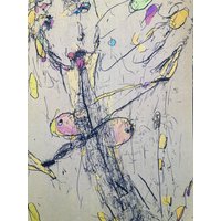 Abstrakte Bunte Zeichnung, Druck, Malerei Auf Papier Im Dina4 Format, Kunst Die Freude Macht Abstrakte Bunte Zeichnung, Druck, Malerei Auf Papier Im Dina4 Format, Kunst Die Freude Macht von ArtofMubo