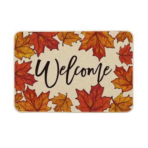 Artoid Mode Ahornblätter Welcome Willkommen Herbst Fußmatte,Hause Dekoration Küche Teppich Bodenmatte Für Innen Außen Dekor 40x60 cm Artoid Mode Ahornblätter Welcome Willkommen Herbst Fußmatte,Hause Dekoration Küche Teppich Bodenmatte Für Innen Außen Dekor 40x60 cm von Artoid Mode