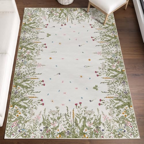 Artoid Mode Antike Kräuter Wilde Blumen Frühling Teppich, 120x170 cm Sommer Relax Kuscheliger Anti-Rutsch Unterseite Küche Wohnzimmer Dekoration Artoid Mode Antike Kräuter Wilde Blumen Frühling Teppich, 120x170 cm Sommer Relax Kuscheliger Anti-Rutsch Unterseite Küche Wohnzimmer Dekoration von Artoid Mode