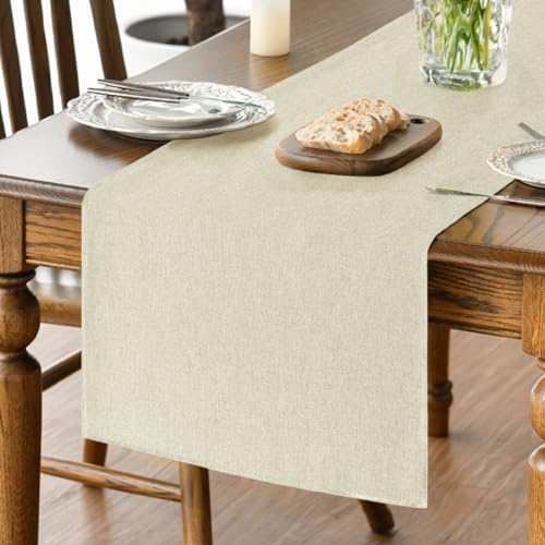 Artoid Mode Beige Herbst Tischläufer, Abwaschbar Küche Esstisch Tisch Dekoration Drinnen Urlaub Party Dekor 40x140 cm von Artoid Mode