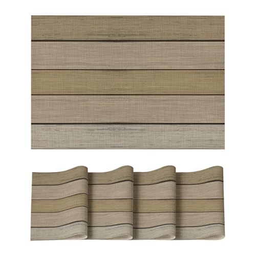 Artoid Mode Beige Holz Rustikal Frühling PVC Platzsets 4er Set, 30x45cm Tischsets Schmutzabweisend Hitzebeständig Platzdeckchen Küche Deko Artoid Mode Beige Holz Rustikal Frühling PVC Platzsets 4er Set, 30x45cm Tischsets Schmutzabweisend Hitzebeständig Platzdeckchen Küche Deko von Artoid Mode