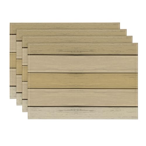 Artoid Mode Beige Planken Antik Alt Rustikal Holz Herbst Platzsets 4er Set, 30x45cm Urlaub Tischsets Waschbar Platzdeckchen Küche Party Deko Artoid Mode Beige Planken Antik Alt Rustikal Holz Herbst Platzsets 4er Set, 30x45cm Urlaub Tischsets Waschbar Platzdeckchen Küche Party Deko von Artoid Mode