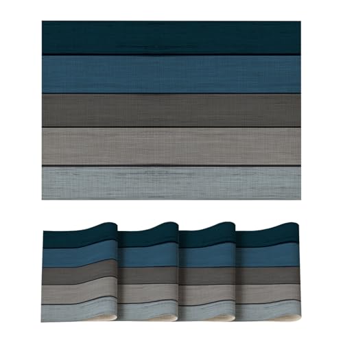 Artoid Mode Blau Grau Holz Rustikal PVC Platzsets 4er Set, 30x45cm Tischsets Schmutzabweisend Hitzebeständig Platzdeckchen Küche Deko Artoid Mode Blau Grau Holz Rustikal PVC Platzsets 4er Set, 30x45cm Tischsets Schmutzabweisend Hitzebeständig Platzdeckchen Küche Deko von Artoid Mode