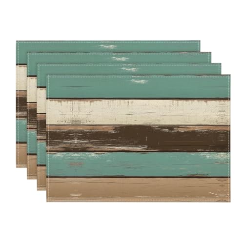 Artoid Mode Blau Planken Antik Alt Rustikal Holz Herbst Platzsets 4er Set, 30x45cm Urlaub Tischsets Waschbar Platzdeckchen Küche Party Deko Artoid Mode Blau Planken Antik Alt Rustikal Holz Herbst Platzsets 4er Set, 30x45cm Urlaub Tischsets Waschbar Platzdeckchen Küche Party Deko von Artoid Mode