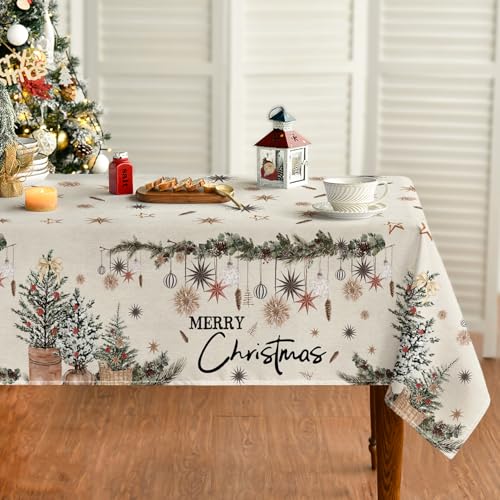 Artoid Mode Blumentöpfe Bäume Kiefernzapfen Sterne Weihnachten Tischdecke 140x160 cm, Winter Fleckschutz Tischwäsche Küche Dekoration Party Dekor Artoid Mode Blumentöpfe Bäume Kiefernzapfen Sterne Weihnachten Tischdecke 140x160 cm, Winter Fleckschutz Tischwäsche Küche Dekoration Party Dekor von Artoid Mode