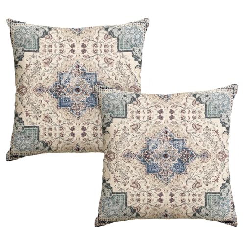Artoid Mode Boho Bohemia Stil Vintage Hellblau Kissenbezüge 2er Set, 45x45 cm Saisonnal Zierkissenbezug Cushion Cover Couch Wohnzimmer Deko Artoid Mode Boho Bohemia Stil Vintage Hellblau Kissenbezüge 2er Set, 45x45 cm Saisonnal Zierkissenbezug Cushion Cover Couch Wohnzimmer Deko von Artoid Mode