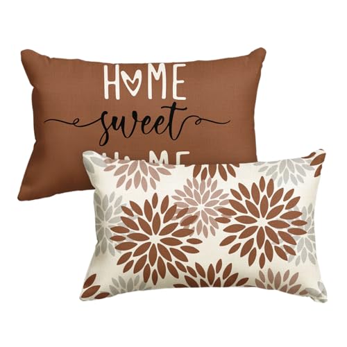 Artoid Mode Braun Dahlien Blumen Frühling Kissenbezüge 2er Set, 30x50 cm Zierkissenbezug Cushion Cover Couch Wohnzimmer Außenbereich Deko Artoid Mode Braun Dahlien Blumen Frühling Kissenbezüge 2er Set, 30x50 cm Zierkissenbezug Cushion Cover Couch Wohnzimmer Außenbereich Deko von Artoid Mode