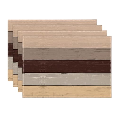 Artoid Mode Braun Planken Antik Alt Rustikal Holz Herbst Platzsets 4er Set, 30x45cm Urlaub Tischsets Waschbar Platzdeckchen Küche Party Deko Artoid Mode Braun Planken Antik Alt Rustikal Holz Herbst Platzsets 4er Set, 30x45cm Urlaub Tischsets Waschbar Platzdeckchen Küche Party Deko von Artoid Mode