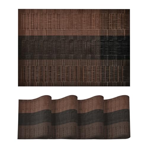 Artoid Mode Braun Schwarz PVC Platzsets 4er Set, 30x45cm Tischsets Waschbar Tischmatten Schmutzabweisend Hitzebeständig Platzdeckchen Küche Deko Artoid Mode Braun Schwarz PVC Platzsets 4er Set, 30x45cm Tischsets Waschbar Tischmatten Schmutzabweisend Hitzebeständig Platzdeckchen Küche Deko von Artoid Mode