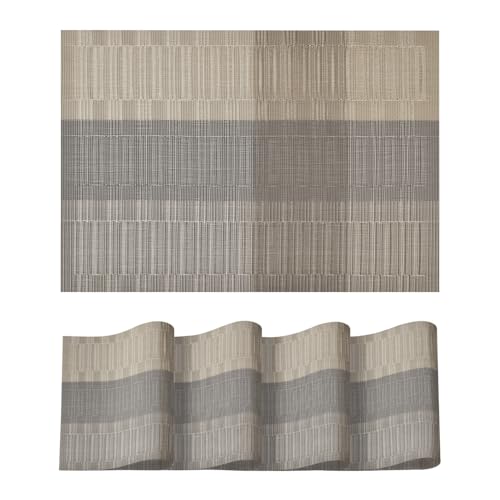 Artoid Mode Champagner PVC Platzsets 4er Set, 30x45cm Tischsets Waschbar Tischmatten Schmutzabweisend Hitzebeständig Platzdeckchen Küche Deko Artoid Mode Champagner PVC Platzsets 4er Set, 30x45cm Tischsets Waschbar Tischmatten Schmutzabweisend Hitzebeständig Platzdeckchen Küche Deko von Artoid Mode