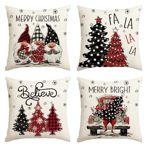 Artoid Mode GNOME Bäume Lastwagen Schneeflocken Weihnachten Kissenbezüge 4er Set, 50x50 cm LKW Christmas Zierkissenbezug Cushion Cover Couch Deko Artoid Mode GNOME Bäume Lastwagen Schneeflocken Weihnachten Kissenbezüge 4er Set, 50x50 cm LKW Christmas Zierkissenbezug Cushion Cover Couch Deko von Artoid Mode