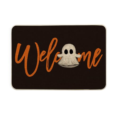 Artoid Mode Geist Welcome Halloween Fußmatte, Saisonale Dekoration Küche Teppich Bodenmatte für Innen Außen Dekor 40x60 cm von Artoid Mode