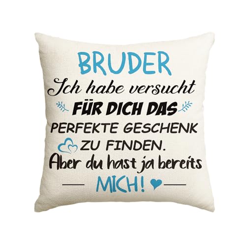 Artoid Mode Geschenk Für Bruder Kissenbezug, 45x45 cm Beste Bruder Geburtstagsgeschenke Kissen Bruderherz Zierkissenbezug Cushion Cover Deko von Artoid Mode