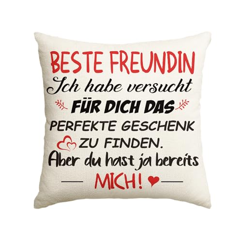 Artoid Mode Geschenk Für Freundin Kissenbezug, 45x45 cm Beste Frau Geburtstagsgeschenke Freundschaft Kissen Liebe Zierkissenbezug Cushion Cover Deko von Artoid Mode