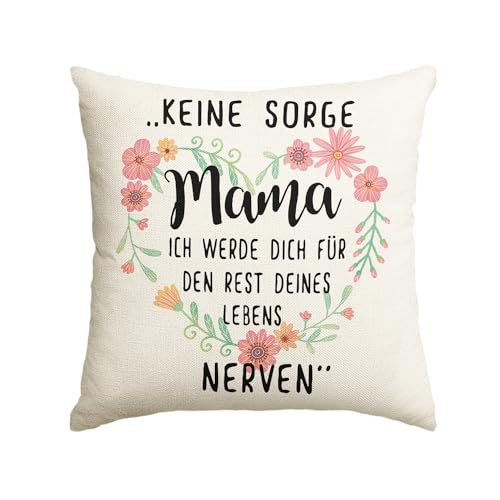 Artoid Mode Geschenk Für Mama Zum Geburtstag Lustige Sprüche Kissenbezug, 45x45 cm Geschenk Von Tochter Sohn Muttertag Kissen Cushion Deko von Artoid Mode