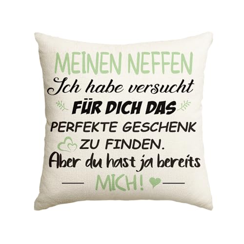 Artoid Mode Geschenk Für Neffe Kissenbezug, 45x45 cm Beste Neffe Geburtstagsgeschenke Von Tante Onkel Kissen Liebe Zierkissenbezug Cushion Cover Deko von Artoid Mode