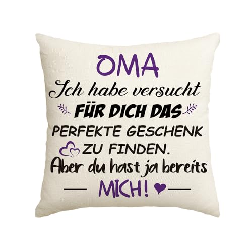 Artoid Mode Geschenk Für Oma Kissenbezug, 45x45 cm Beste Oma Geburtstagsgeschenke Von Enkelin Enkel Muttertag Kissen Liebe Cushion Cover Deko von Artoid Mode