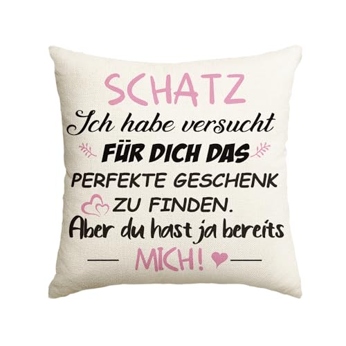 Artoid Mode Geschenk Für Schatz Kissenbezug, 45x45 cm Beste Geburtstagsgeschenke Valentinstag Jubiläum Kissen Liebe Zierkissenbezug Cushion Deko von Artoid Mode