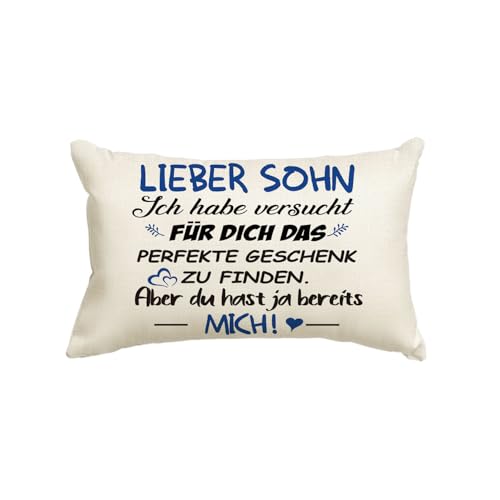 Artoid Mode Geschenk Für Sohn Kissenbezug, 30x50 cm Beste Kind Geburtstagsgeschenke Von Papa Mama Kissen Liebe Zierkissenbezug Cushion Cover Deko von Artoid Mode