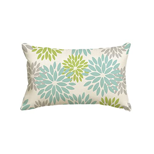 Artoid Mode Grün Blumen Dahlien Sommer Kissenbezug, 30x50 cm Saisonnal Zierkissenbezug Couch Wohnzimmer Deko von Artoid Mode