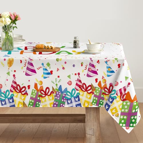 Artoid Mode Happy Birthday Geschenke Geburtstagshut Geburtstag Tischdecke 140x220 cm, Fleckschutz Tischwäsche Küche Dekoration Urlaub Party Dekor Artoid Mode Happy Birthday Geschenke Geburtstagshut Geburtstag Tischdecke 140x220 cm, Fleckschutz Tischwäsche Küche Dekoration Urlaub Party Dekor von Artoid Mode