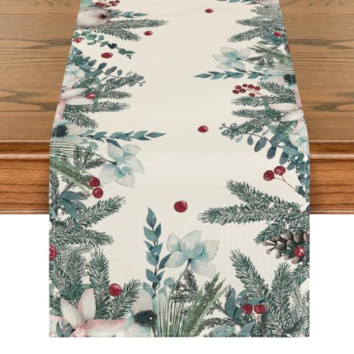 Artoid Mode Holly Eukalyptus Blumen Mistletoe Weihnachten Tischläufer, Winter Küche Tisch Dekoration Drinnen Urlaub Party Dekor 40x180 cm Artoid Mode Holly Eukalyptus Blumen Mistletoe Weihnachten Tischläufer, Winter Küche Tisch Dekoration Drinnen Urlaub Party Dekor 40x180 cm von Artoid Mode