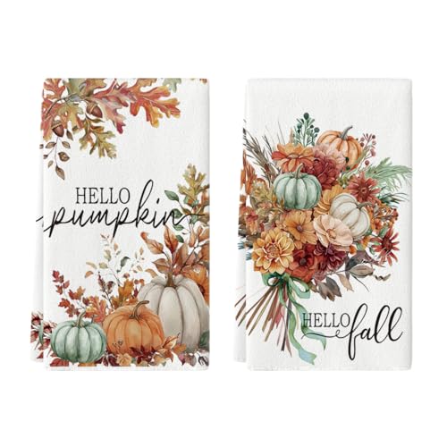 Artoid Mode Kürbisse Ahornblätter Blumenstrauß Herbst Küchentücher Geschirrtücher, 42x65 cm Saisonale Fall Dekoration Polyester Handtücher 2er Set Artoid Mode Kürbisse Ahornblätter Blumenstrauß Herbst Küchentücher Geschirrtücher, 42x65 cm Saisonale Fall Dekoration Polyester Handtücher 2er Set von Artoid Mode