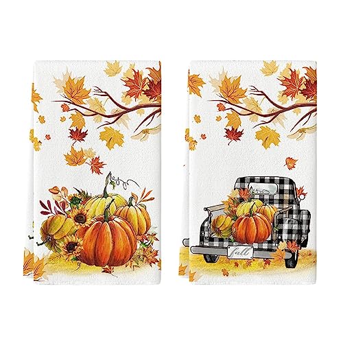 Artoid Mode Kürbisse Ahornblätter Lastwagen LKW Herbst Küchentücher Geschirrtücher, 42x65 cm Saisonale Dekoration Handtücher 2er Set Artoid Mode Kürbisse Ahornblätter Lastwagen LKW Herbst Küchentücher Geschirrtücher, 42x65 cm Saisonale Dekoration Handtücher 2er Set von Artoid Mode