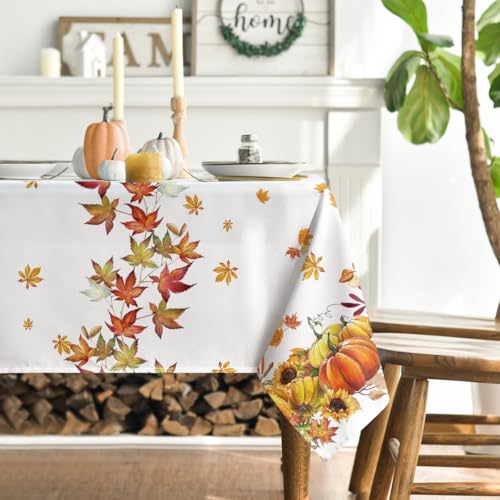 Artoid Mode Kürbisse Ahornblätter Sonnenblumen Herbst Tischdecke 140x160 cm, Fall Fleckschutz Tischwäsche Küche Dekoration Urlaub Party Dekor Artoid Mode Kürbisse Ahornblätter Sonnenblumen Herbst Tischdecke 140x160 cm, Fall Fleckschutz Tischwäsche Küche Dekoration Urlaub Party Dekor von Artoid Mode