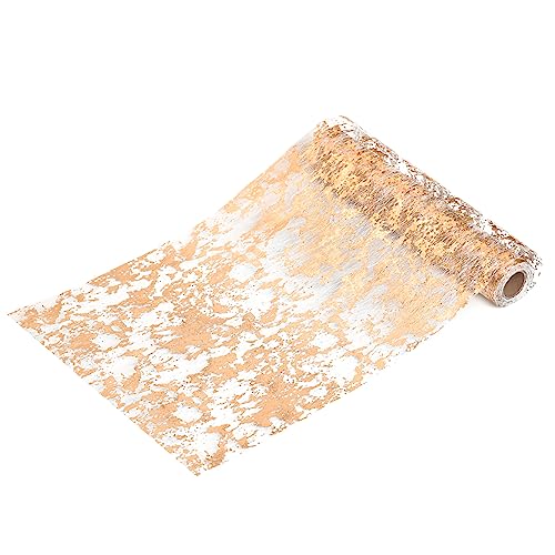 Artoid Mode Rose Gold Glänzend Tischband Tischläufer, Saisonnal Küche Tisch Dekoration Drinnen Urlaub Hochzeit Festival Party Dekor 28 cm x 10 m von Artoid Mode