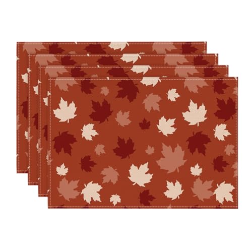 Artoid Mode Rot Ahornblätter Herbst Platzsets 4er Set, 30x45cm Urlaub Tischsets Platzdeckchen Küche Party Deko Artoid Mode Rot Ahornblätter Herbst Platzsets 4er Set, 30x45cm Urlaub Tischsets Platzdeckchen Küche Party Deko von Artoid Mode