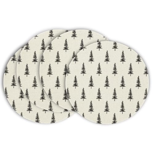 Artoid Mode Schwarz Bäume Weihnachten Runde Platzsets 4er Set, 37cm Winter Xmas Tischset Platzdeckchen Küche Party Deko Artoid Mode Schwarz Bäume Weihnachten Runde Platzsets 4er Set, 37cm Winter Xmas Tischset Platzdeckchen Küche Party Deko von Artoid Mode