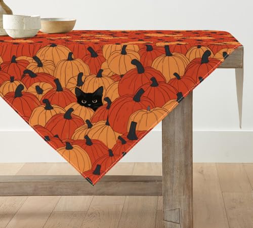 Artoid Mode Schwarz Katze Kürbisse Herbst Tischdecke, Saisonnal Tischwäsche Küche Tisch Dekoration Drinnen Urlaub Party Dekor 85x85 cm Artoid Mode Schwarz Katze Kürbisse Herbst Tischdecke, Saisonnal Tischwäsche Küche Tisch Dekoration Drinnen Urlaub Party Dekor 85x85 cm von Artoid Mode