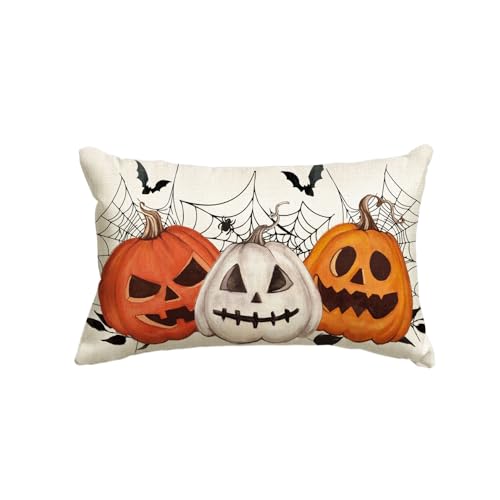 Artoid Mode Spinnennetz Fledermaus Jack-o-Laterne Halloween Kissenbezug, 30x50 cm Spinnen Zierkissenbezug Cushion Cover Couch Wohnzimmer Deko Artoid Mode Spinnennetz Fledermaus Jack-o-Laterne Halloween Kissenbezug, 30x50 cm Spinnen Zierkissenbezug Cushion Cover Couch Wohnzimmer Deko von Artoid Mode