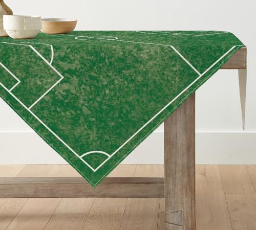 Artoid Mode Sport Fussballfeld Tischwäsche, Tischdecke Waschbar Küche Tisch Esstisch Dekoration Drinnen Urlaub Party Dekor 100x100 cm von Artoid Mode
