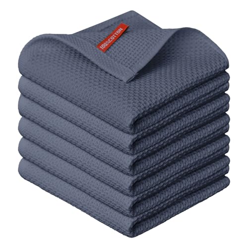 Artoid Mode Waffel Dunkelgrau 100% Baumwolle Weiche Küchentücher Geschirrtücher, 6er Set 30x30 cm Waschbar Saugfähig Spüllappen Reinigung Küchen Artoid Mode Waffel Dunkelgrau 100% Baumwolle Weiche Küchentücher Geschirrtücher, 6er Set 30x30 cm Waschbar Saugfähig Spüllappen Reinigung Küchen von Artoid Mode