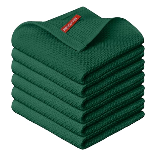 Artoid Mode Waffel Dunkelgrün 100% Baumwolle Weiche Küchentücher Geschirrtücher, 6er Set 30x30 cm Waschbar Saugfähig Spüllappen Reinigung Küchen Artoid Mode Waffel Dunkelgrün 100% Baumwolle Weiche Küchentücher Geschirrtücher, 6er Set 30x30 cm Waschbar Saugfähig Spüllappen Reinigung Küchen von Artoid Mode