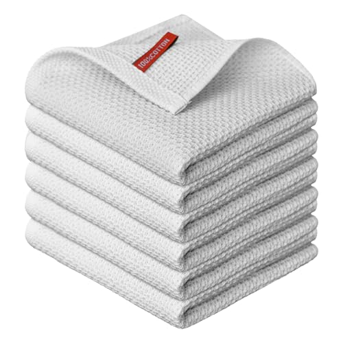 Artoid Mode Waffel Hellgrau 100% Baumwolle Weiche Küchentücher Geschirrtücher, 6er Set 30x30 cm Waschbar Saugfähig Spüllappen Reinigung Küchen Artoid Mode Waffel Hellgrau 100% Baumwolle Weiche Küchentücher Geschirrtücher, 6er Set 30x30 cm Waschbar Saugfähig Spüllappen Reinigung Küchen von Artoid Mode