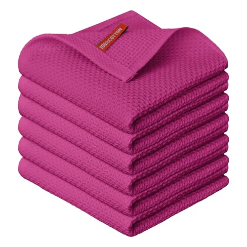 Artoid Mode Waffel Rosenrot 100% Baumwolle Weiche Küchentücher Geschirrtücher, 6er Set 30x30 cm Waschbar Saugfähig Spüllappen Reinigung Küchen Artoid Mode Waffel Rosenrot 100% Baumwolle Weiche Küchentücher Geschirrtücher, 6er Set 30x30 cm Waschbar Saugfähig Spüllappen Reinigung Küchen von Artoid Mode