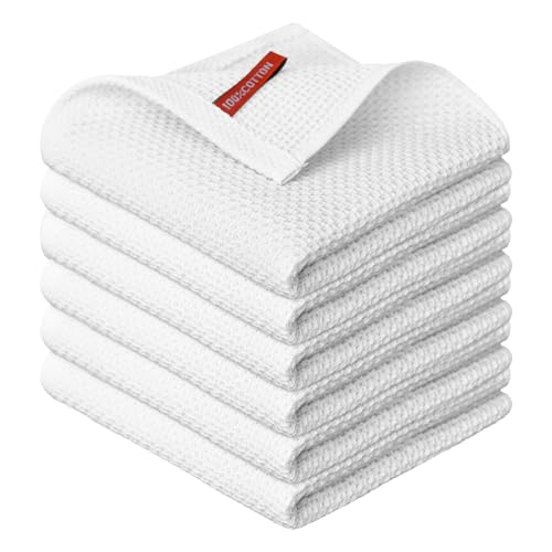 Artoid Mode Waffel Weiß 100% Baumwolle Weiche Küchentücher Geschirrtücher, 6er Set 30x30 cm Waschbar Saugfähig Spüllappen Reinigung Küchen Artoid Mode Waffel Weiß 100% Baumwolle Weiche Küchentücher Geschirrtücher, 6er Set 30x30 cm Waschbar Saugfähig Spüllappen Reinigung Küchen von Artoid Mode