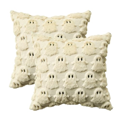 Artoid Mode Weich Künstliche Pelz Beige Geist Halloween Kissenbezüge 2er Set, 50x50 cm Plüsch Samt Sofakissen Zierkissenbezug Schlafzimmer Deko Artoid Mode Weich Künstliche Pelz Beige Geist Halloween Kissenbezüge 2er Set, 50x50 cm Plüsch Samt Sofakissen Zierkissenbezug Schlafzimmer Deko von Artoid Mode