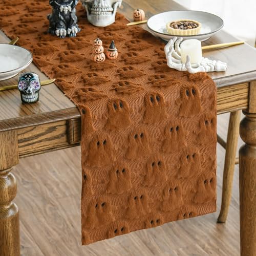 Artoid Mode Weich Plüsch Samt Faux Pelz Jacquard Caramel Geist Halloween Tischläufer, Küche Tisch Dekoration Drinnen Urlaub Party Dekor 33x230 cm Artoid Mode Weich Plüsch Samt Faux Pelz Jacquard Caramel Geist Halloween Tischläufer, Küche Tisch Dekoration Drinnen Urlaub Party Dekor 33x230 cm von Artoid Mode